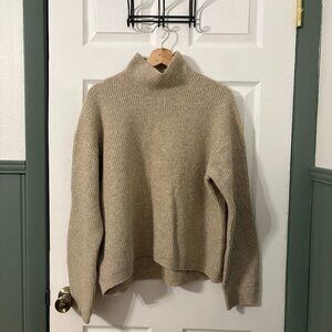 Uniqlo Mockneck Cozy Sweater Beige Size M